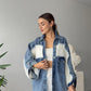 Denim & Crochet Oversized Jacket