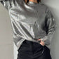 Silver Metallic Oversized Pullover