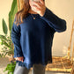 Italian Navy Fringe Pullover