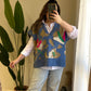 Embroidered Indigo Colors Vest