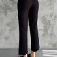 Black Muslin Cotton Pants With Fringes