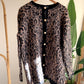 Brown Leopard Mohair Long Cardigan