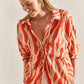 Zebra Orange X Beige Oversized Shirt
