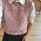 Crochet Pink Vest With Ties