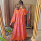 Pink Orange Geo Boho Dress
