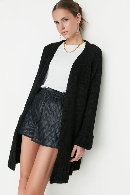 Black Knitted Cardigan