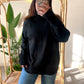 Black Zip Up Collar Pullover