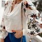 Floral Embroidered White Blouse