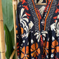 Black & Orange Hawaiian Pattern Dress