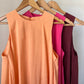 Apricot High-Low Dress With Pockets