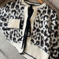 Leopard Black & Brown Cardigan With Velvet Ties