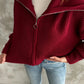 Maroon Zipper Triko Jacket