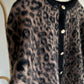 Brown Leopard Mohair Long Cardigan