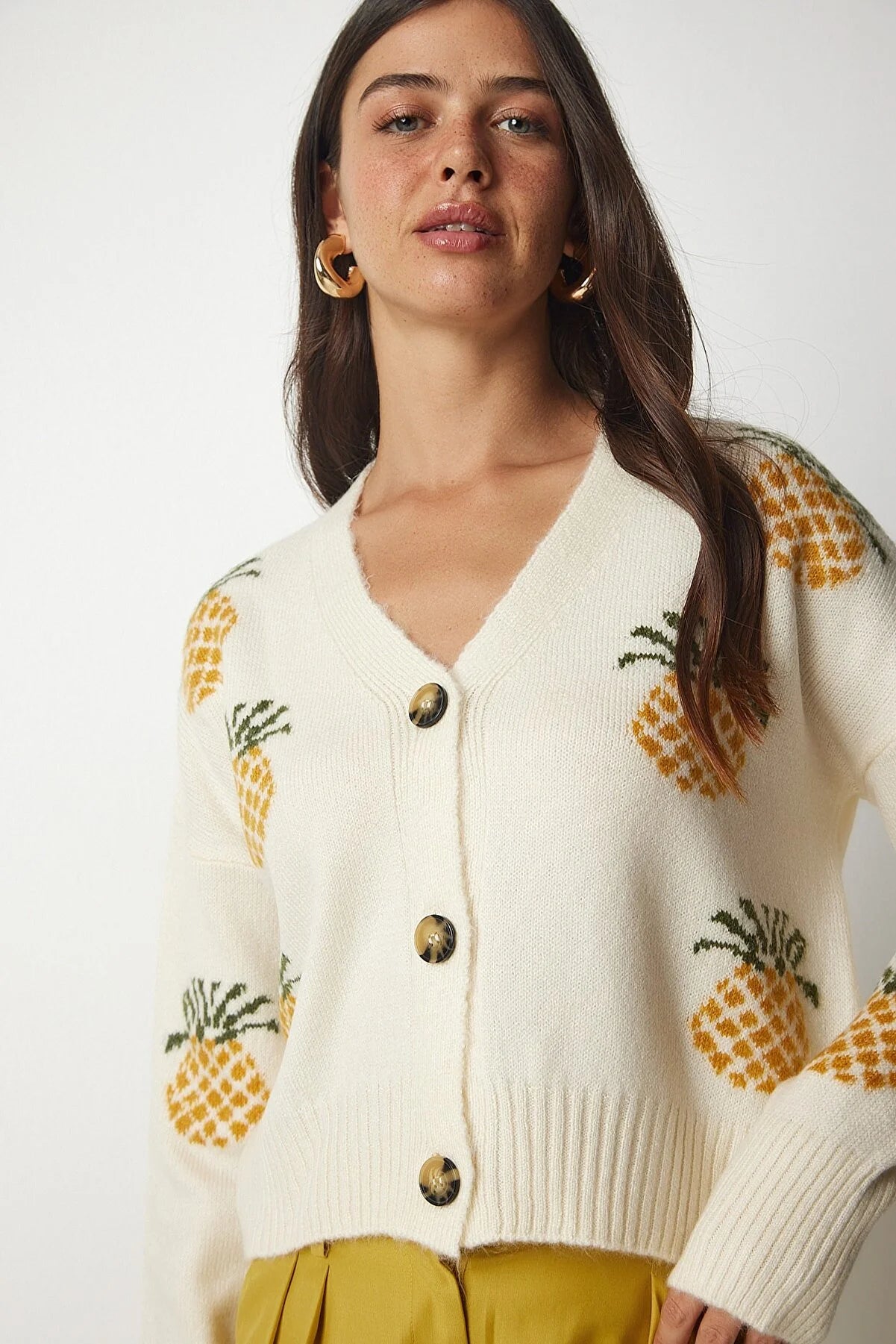 Pineapple Cream Cardigan