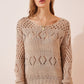 Crochet Camel Pullover