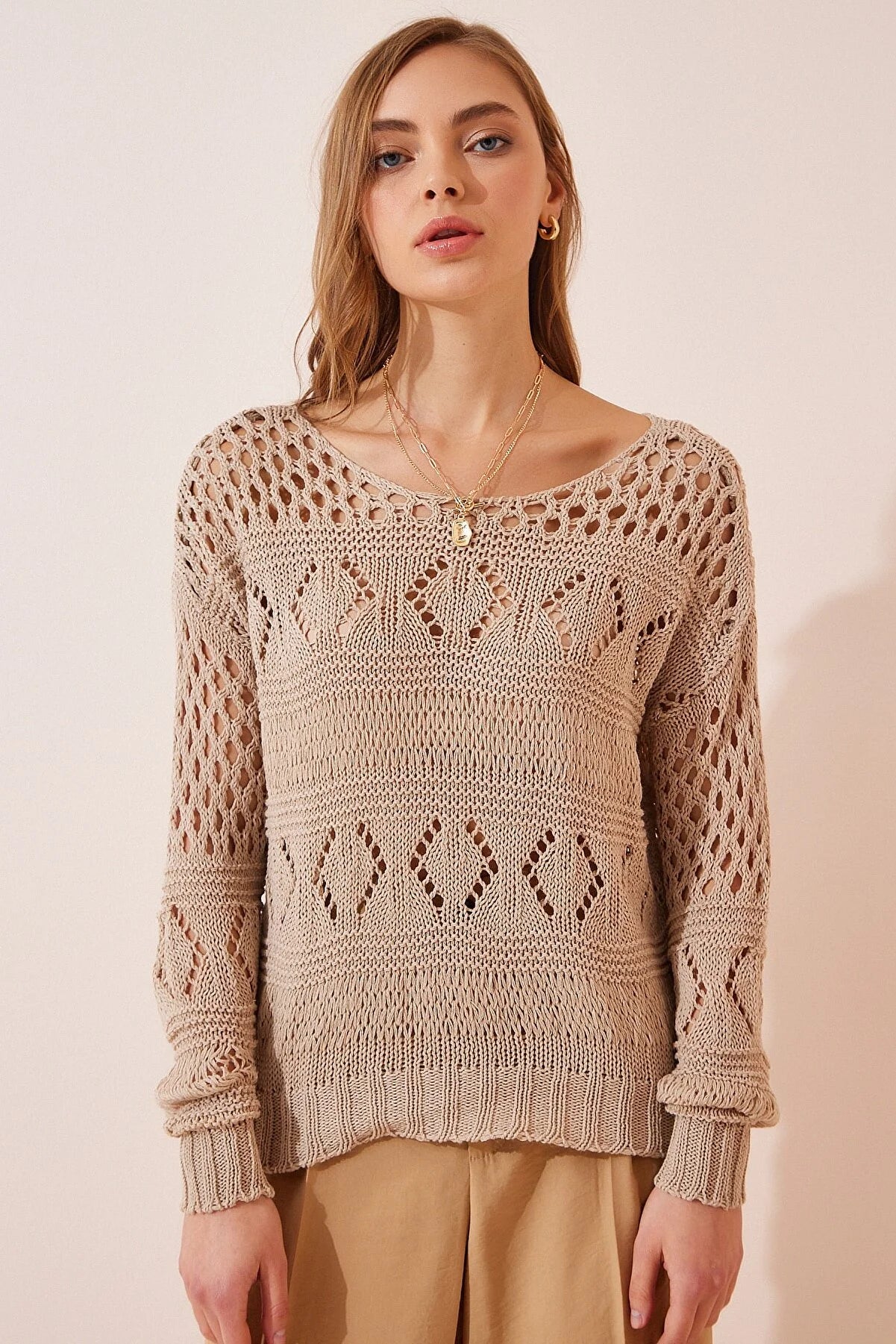 Crochet Camel Pullover