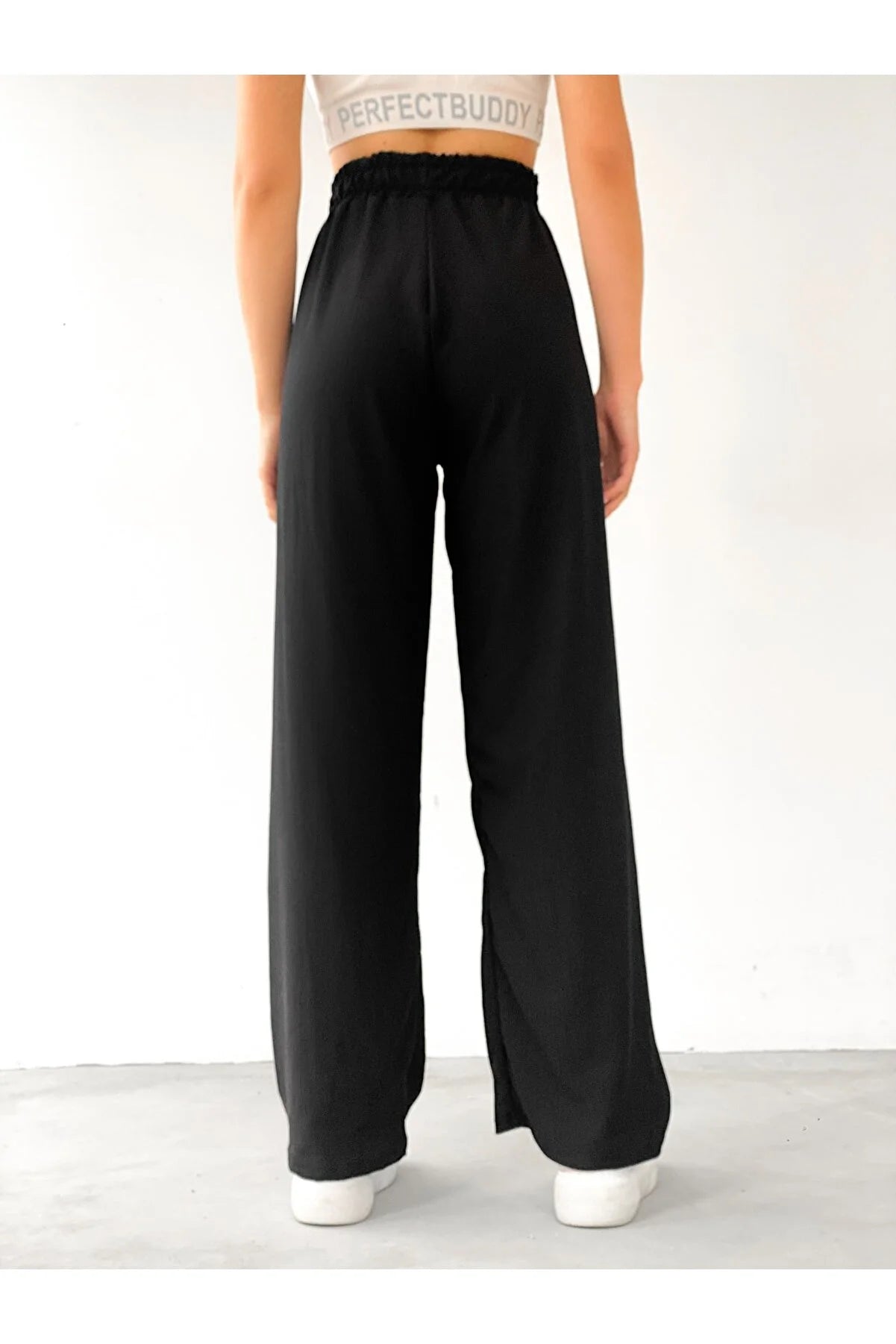 Crinkled Wide Leg Pants