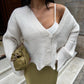 Cream Cardigan With Bell Sleeves