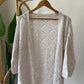 Off White Crochet 3/4 Sleeve Kimono