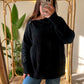 Black Zip Up Collar Pullover