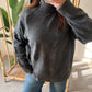 Grey Zip Up Collar Pullover