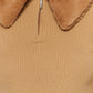 Camel Fur Zipper Neck Pullover
