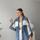 Denim & Crochet Oversized Jacket