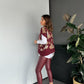 Embroidered Burgundy Multicolored Triko Vest