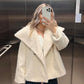 Cream Teddy Jacket With Pockets