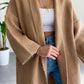 Camel Heavy Longline Coat Cardigan