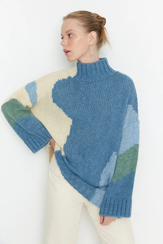 Shades of blue vintage 90s Pullover