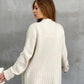 Cream Long Cardigan With Rhinestone Buttons