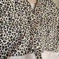 Denim X Triko Beige Leopard Jacket With Pockets