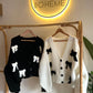 Off White Cardigan With Bow Details