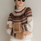 Vintage Pullover With Cuff Fur