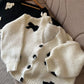 Off White Cardigan With Bow Details