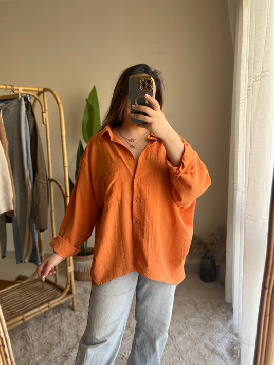 Oversized Orange Shirt