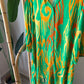 Orange X Green Painting Shirt Dress With Pockets