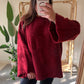 The Oversized Burgundy Pullover