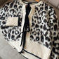 Leopard Black & Brown Cardigan With Velvet Ties