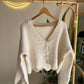 Cream Cardigan With Bell Sleeves