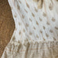 Italian White Embroidered Tasseled Dress With Pockets