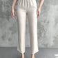 White Muslin Cotton Pants With Fringes