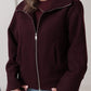 Burgundy Zip Up Wool Jacket