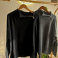 Black Zip Up Collar Pullover