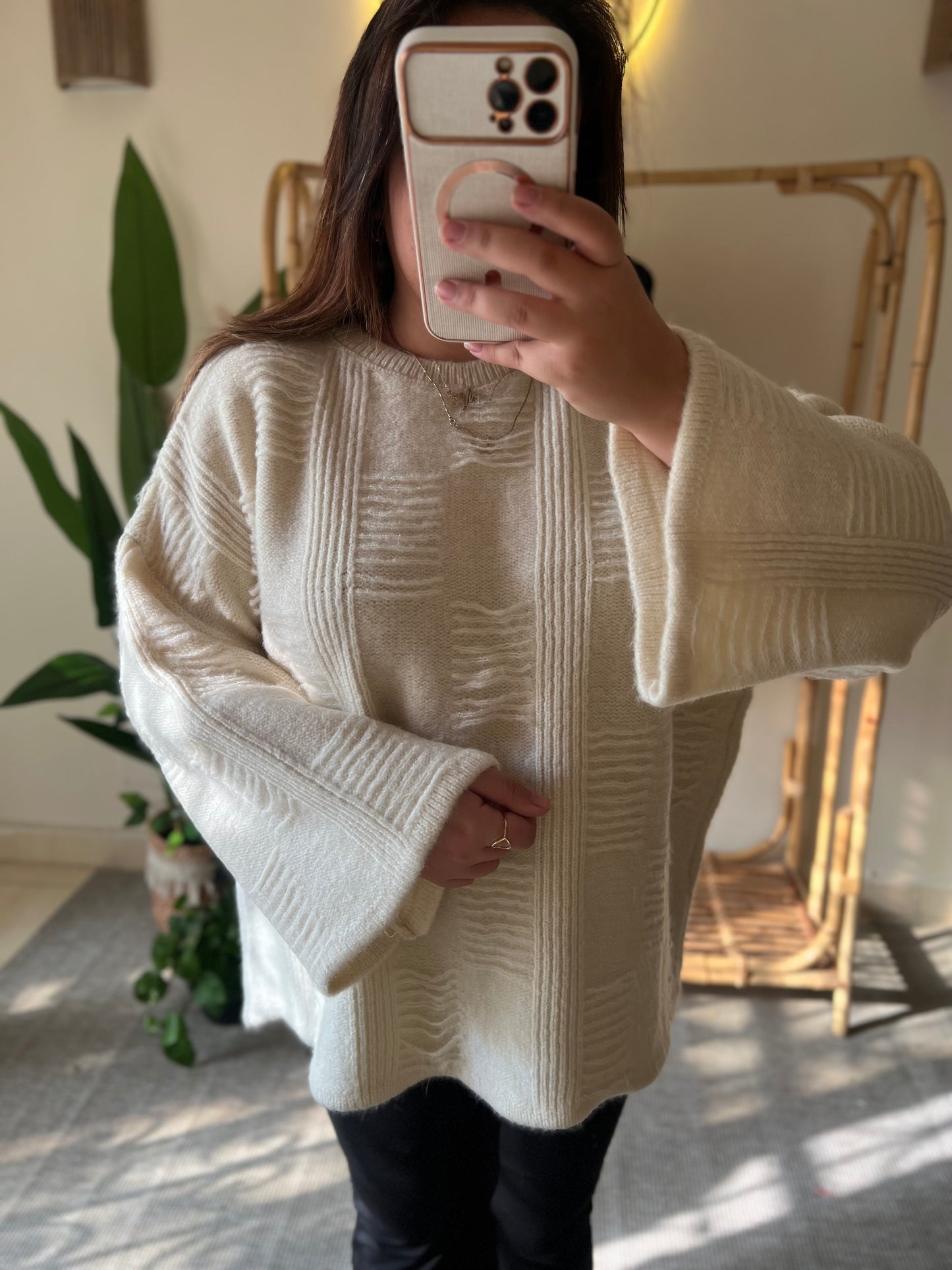 The Oversized Cream Pullover