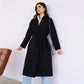Black Belted Wool Coat