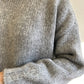 Grey Mohair Pullover With Silver Threads