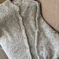 Italian Grey Triko Cardigan With Golden Buttons