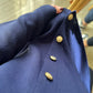 Navy Oversized Cardigan With Golden Buttons